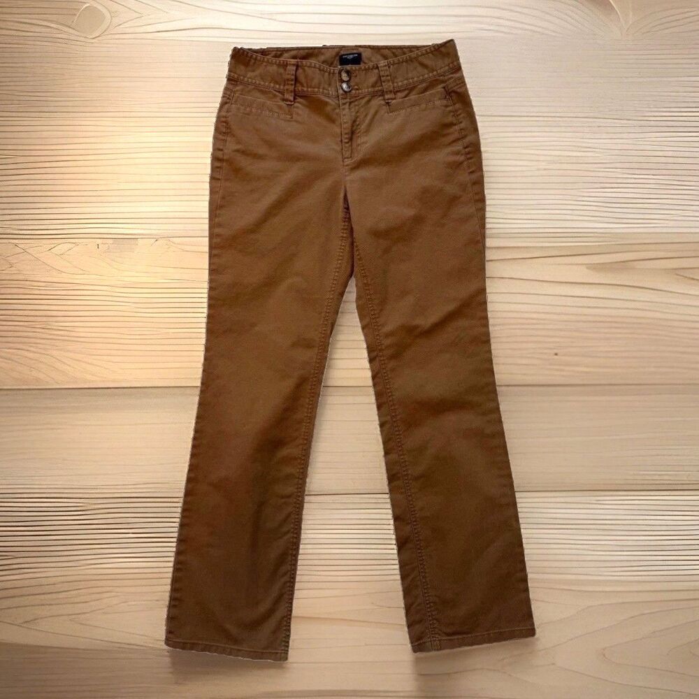 Ann Taylor Size 8 Signature Fit Womens Straight Leg Brown Casual Pants